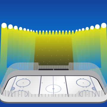 Profesionálne LED osvetlenie pre zimné štadióny a ľadové plochy